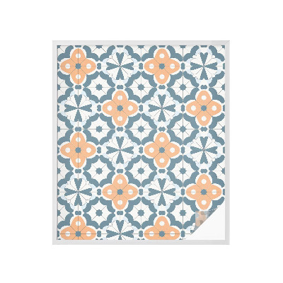 Samolepiaca vitráž na okno a dvere Mozaikové kvety