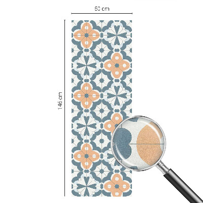 Samolepiaca vitráž na okno a dvere Mozaikové kvety