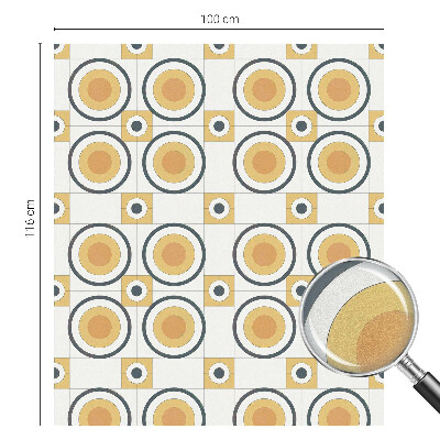 Samolepiaca fólia na sklo Retro kruhy