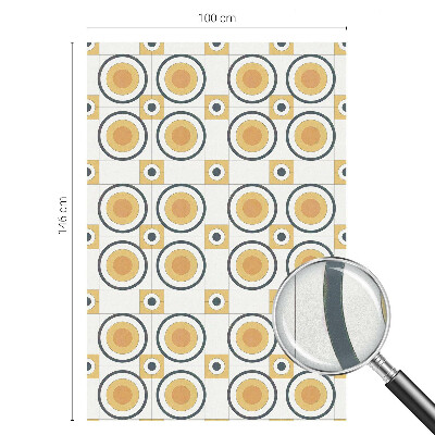 Samolepiaca fólia na sklo Retro kruhy