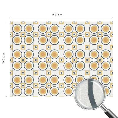 Samolepiaca fólia na sklo Retro kruhy