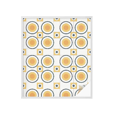 Samolepiaca fólia na sklo Retro kruhy