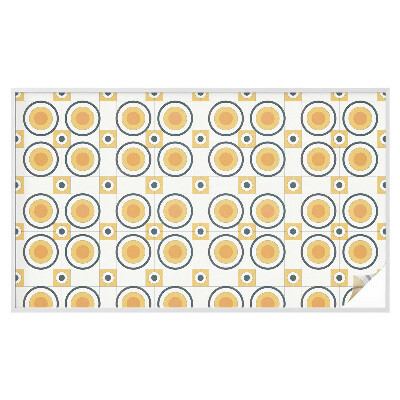 Samolepiaca fólia na sklo Retro kruhy