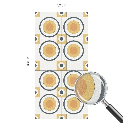 Samolepiaca fólia na sklo Retro kruhy