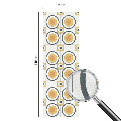 Samolepiaca fólia na sklo Retro kruhy
