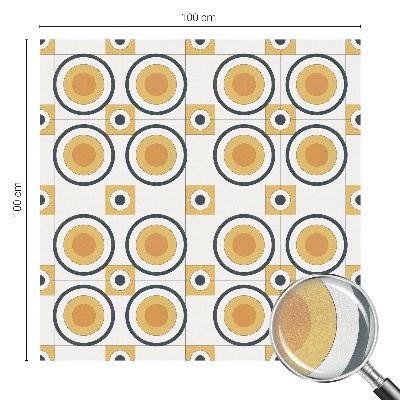 Samolepiaca fólia na sklo Retro kruhy
