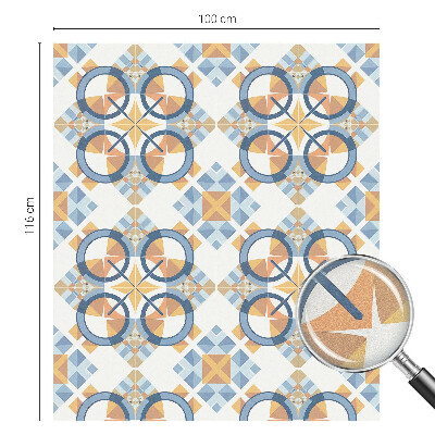 Samolepiaca vitráž na okno a dvere Geometrický vzor