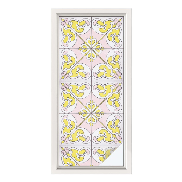 Privátna fólia na okno vitrážová Abstraktné kvety