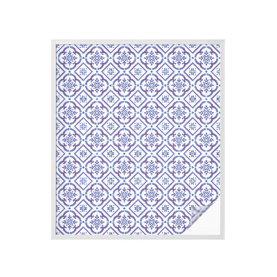 Fólia na okno na ochranu súkromia Modré dlaždice