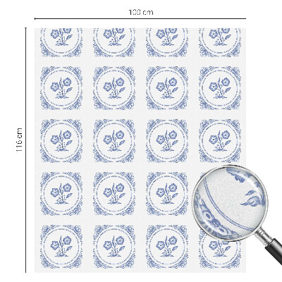 Samolepiaca vitráž na okno a dvere Jemné kvety