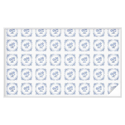 Samolepiaca vitráž na okno a dvere Jemné kvety