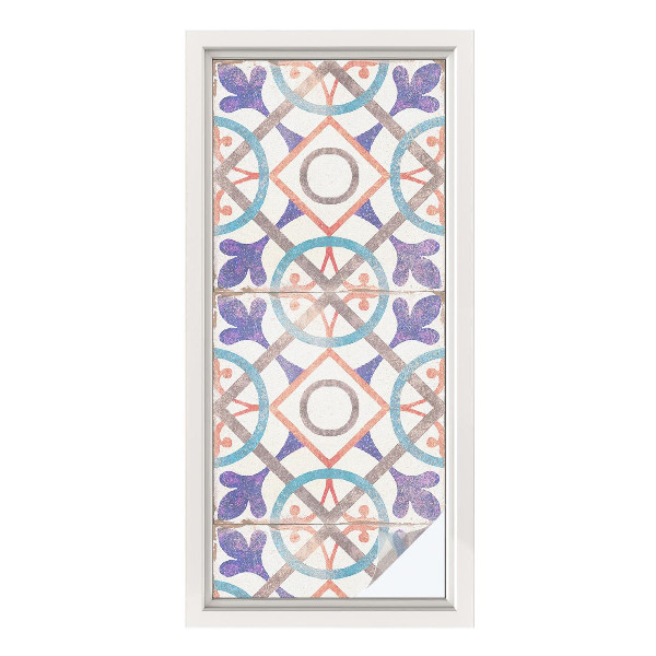 Privátna fólia na okno vitrážová Farebné mozaiky