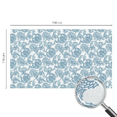 Dekoračná fólia na sklo vitráž Modré ozdoby