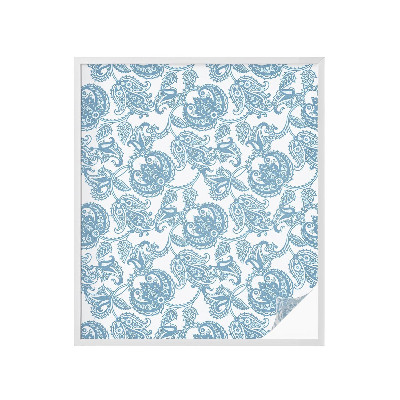 Dekoračná fólia na sklo vitráž Modré ozdoby