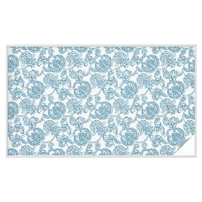 Dekoračná fólia na sklo vitráž Modré ozdoby