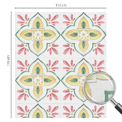 Privátna fólia na okno vitrážová Kvetinový ornament