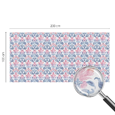 Samolepiaca vitráž na okno a dvere Kvetinová symetria