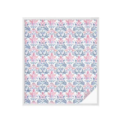 Samolepiaca vitráž na okno a dvere Kvetinová symetria