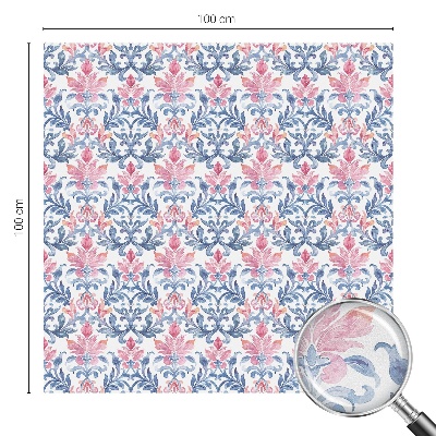 Samolepiaca vitráž na okno a dvere Kvetinová symetria