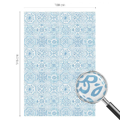 Fólia na okno na ochranu súkromia Modré dlaždice