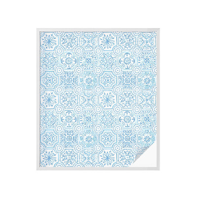 Fólia na okno na ochranu súkromia Modré dlaždice