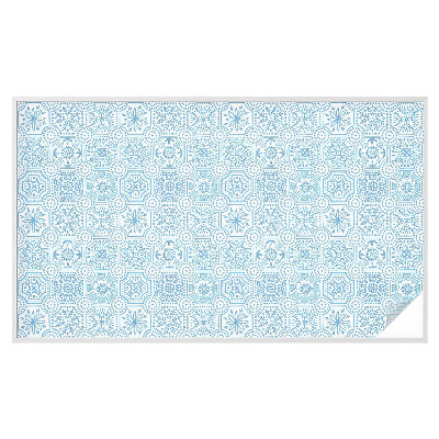 Fólia na okno na ochranu súkromia Modré dlaždice