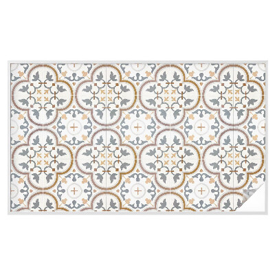 Samolepiaca vitráž na okno a dvere Kachľové ornamenty