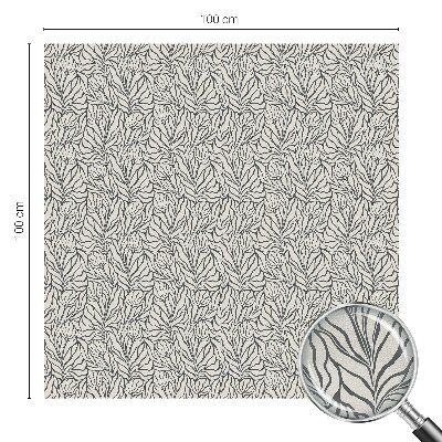 Samolepiaca vitráž na okno a dvere Listy kvety