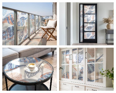 Fólia na okno na ochranu súkromia Morské mušle