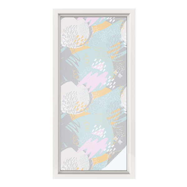 Privátna fólia na okno vitrážová Abstraktná harmónia