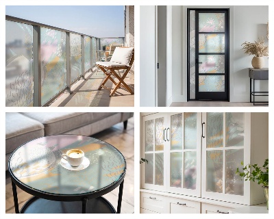 Privátna fólia na okno vitrážová Abstraktná harmónia