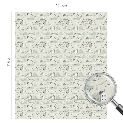 Dekoračná fólia na sklo vitráž Idylická dedinka