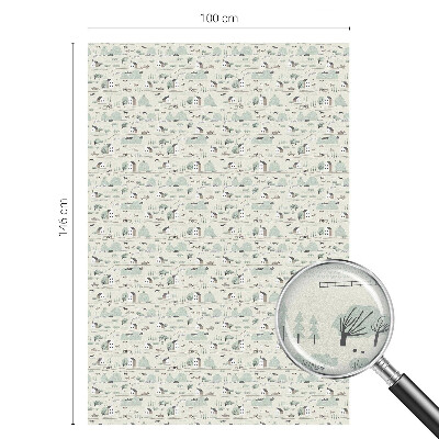 Dekoračná fólia na sklo vitráž Idylická dedinka