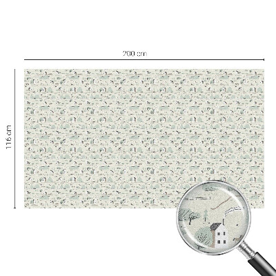 Dekoračná fólia na sklo vitráž Idylická dedinka