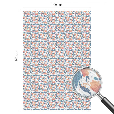 Samolepiaca vitráž na okno a dvere Kvetinová hostina