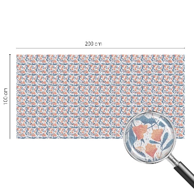 Samolepiaca vitráž na okno a dvere Kvetinová hostina