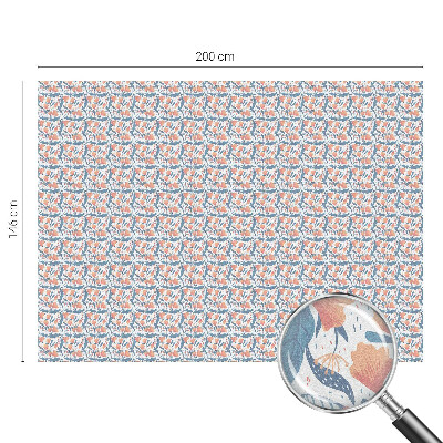 Samolepiaca vitráž na okno a dvere Kvetinová hostina