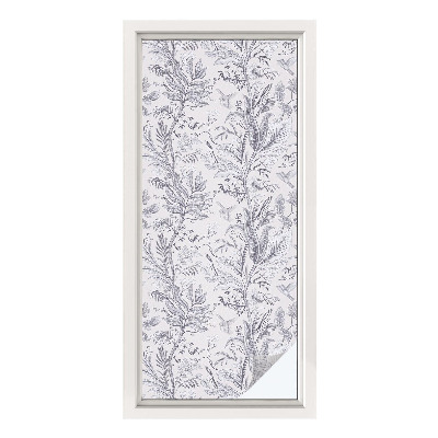 Dekoračná fólia na sklo vitráž Listy a motýle