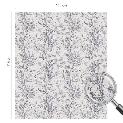 Dekoračná fólia na sklo vitráž Listy a motýle