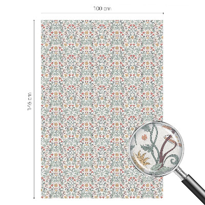 Privátna fólia na okno vitrážová Líščie listy