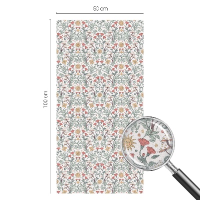 Privátna fólia na okno vitrážová Líščie listy