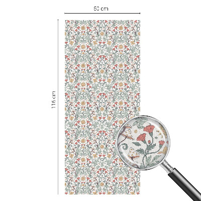 Privátna fólia na okno vitrážová Líščie listy