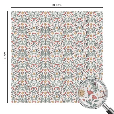 Privátna fólia na okno vitrážová Líščie listy