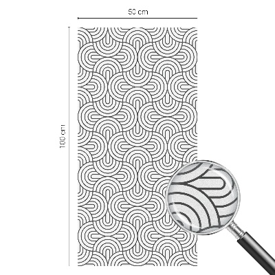 Samolepiaca fólia na sklo Geometrické polkruhy