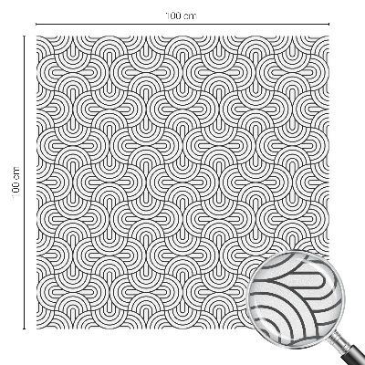 Samolepiaca fólia na sklo Geometrické polkruhy