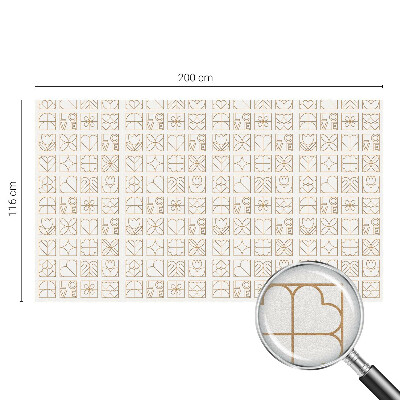 Samolepiaca vitráž na okno a dvere Geometrická láska