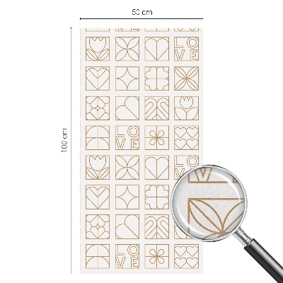 Samolepiaca vitráž na okno a dvere Geometrická láska
