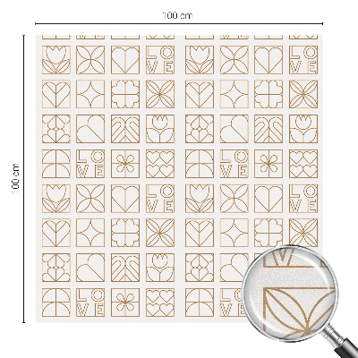 Samolepiaca vitráž na okno a dvere Geometrická láska
