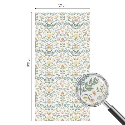 Dekoračná fólia na sklo vitráž Kvetinová symetria