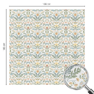 Dekoračná fólia na sklo vitráž Kvetinová symetria